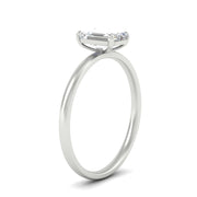 Emerald Cut 4 Prong Classic Solitaire Ring